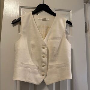 Veronica Beard Bennett Vest- Cream